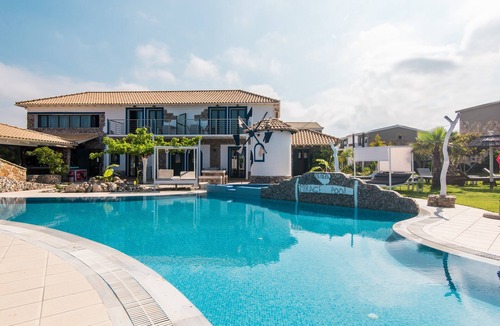 Arillas Apartment | Holiday Studio 'Mirage Arillas Studio Type A10' next to Beach with Balcony, Shared Pool & Wi-Fi