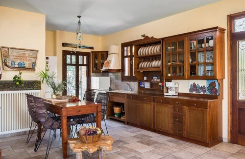 Agios Matthaios House | Idyllically situated and luxurious villa with a veranda and a gazebo