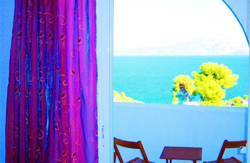 Sesi Villa | Large group villa with pool, in Attica, Marathon, Sesi beach