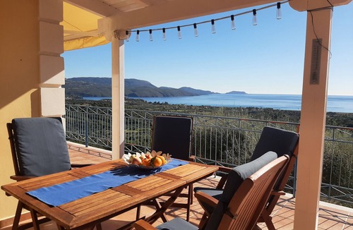 Pylos-Nestoras Villa | Luxury cosy villa, magic panorama view. Complete privacy. Infinity pool 10x4m.