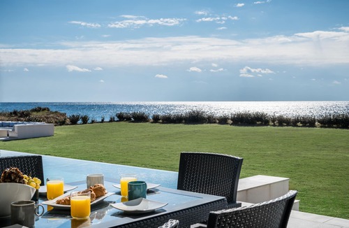 Chalikounas Villa | Luxury Seafront Villa Afroditi w/Private Beach and Direct Access , Heated pool