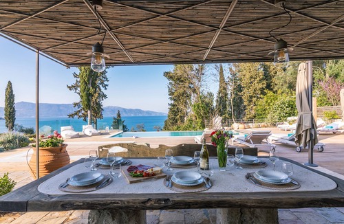 Corfu Town Villa | Melithea Seaview Villa – Private Luxury with Infinity Heated Pool & Sea Views