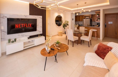 Santiago Province Apartment | Modern 3BR Oasis w/Pool – 10 min to STI Airport