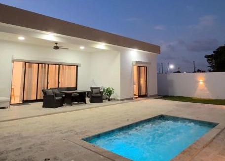 Higuey Villa | Modern 2BR Villa with Private Pool, Starlink WiFi, Security, Near Macao Beach