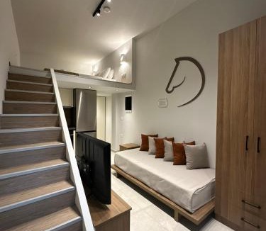 Archangelos Apartment | Modern Lofts in Archangelos Rhodes with Parking - Equus - 3 Guests