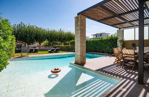 Pallini Villa | Modern Secluded Villa with Sea Views – Pool, WiFi, Aircon