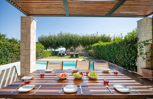Pallini Villa | Modern Secluded Villa with Sea Views – Pool, WiFi, Aircon
