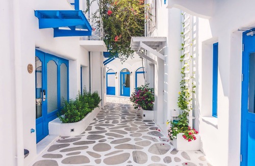 Agios Stefanos Villa | My rental Homes - The Pool Rose Villa with private pool sea view