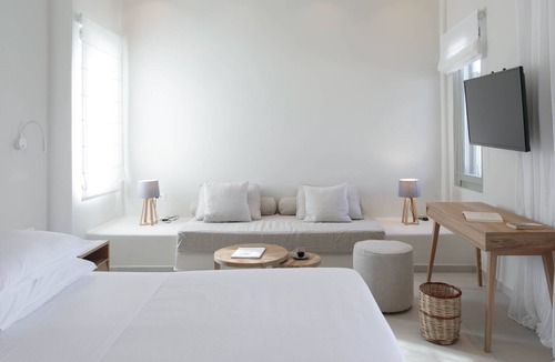 Agios Prokopios House | Open-plan suite, garden view, private plunge pool, communal pool, breakfast