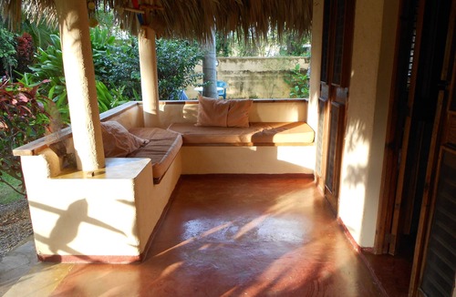 Las Galeras House | Palm-covered house in the tropical garden