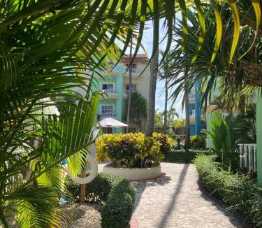 El Cortecito Apartment | Palm Suites E-6-two-level apartment with a view of the pool