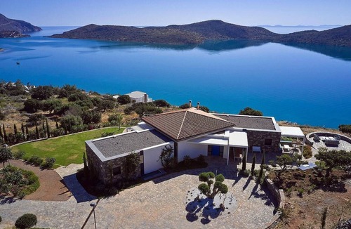 Elounda Villa | Panoramic Sea Views to Spinalong Island with a heated pool
