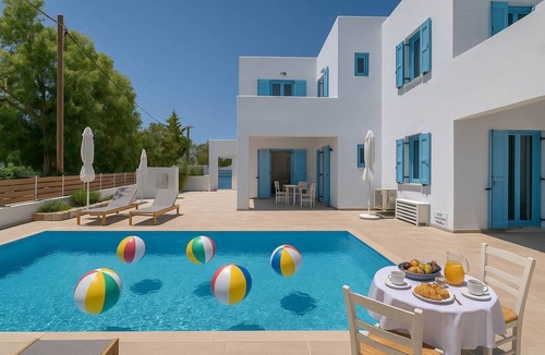 Aliki Apartment | Paros Poolside Gem - Athena's Sea Getaway