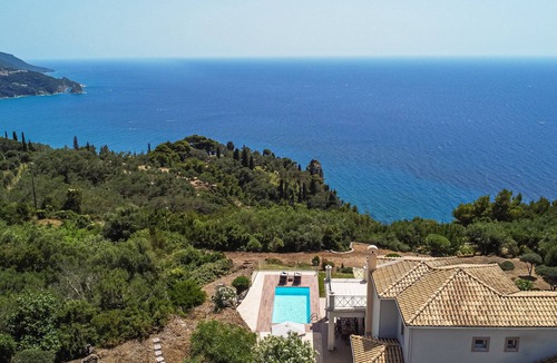 Sinarades Villa | Private hillside villa with heated pool and magnificent views over Ionian Sea