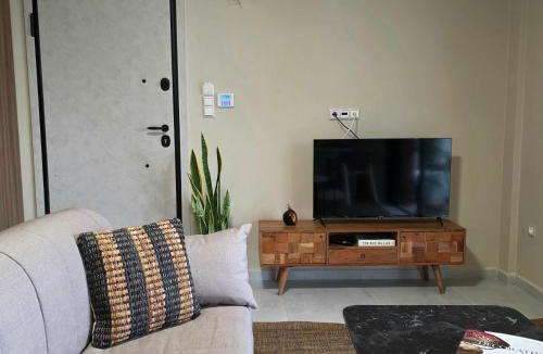 Kato Diminio Apartment | Rastoni Sea View Studio with Shared Pool