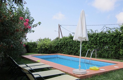 Gerani Villa | Romantic villa in Prines, pool, restaurants, beach, sea-sunset view.