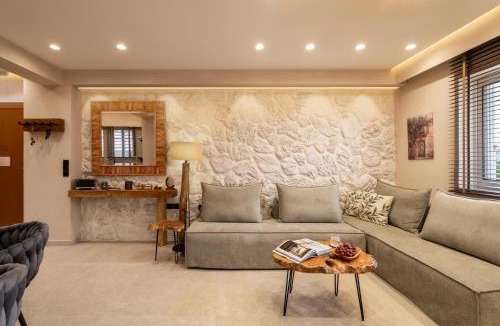 Peristeri Apartment | Rustic Boutique Apartment with Live Olive Tree, Private Parking & 1 Gbps Fiber Internet