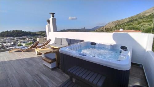 Embonas Apartment | Rustic House Smaro Embonas - Jacuzzi Experience
