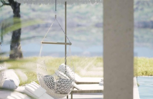 Lardos Villa | Sea views and a beach nearby.