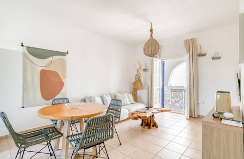 Aliki Apartment | Spacious modern sea view apartment: AC, walk to taverns and beaches