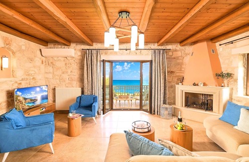 Psarou Villa | Spacious Seaside Villa with Pool, Garden and Direct Sea Access
