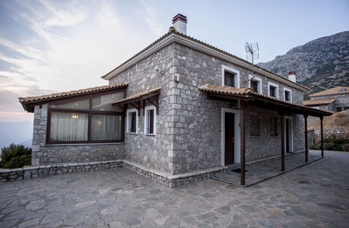 Arachova Condo | Spacious stone built home with spectacular mountain views