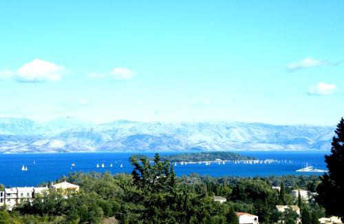 Evropouloi Apartment | Stone Studio in Nature with view to Corfu town!