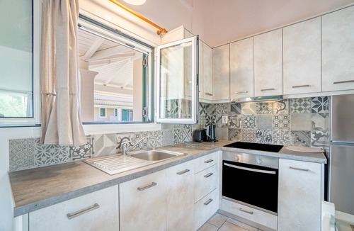 Arillas Apartment | Studio Apartment 'Premier Family 5' with Shared Pool, Wi-Fi and Air Conditioning