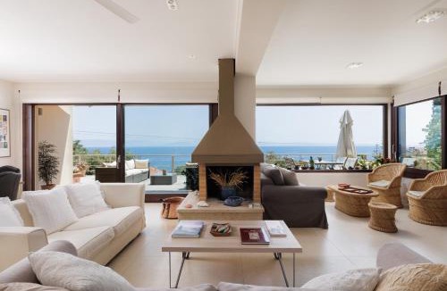 Benitses Villa | Terra e Mare Seaview Villa with Private Pool & Beach access