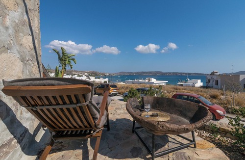 Adamas House | The windmill in Milos' port - with sea view