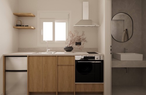 Stegna Apartment | Theros Luxury apartments - 5 minutes from the beach. Hot tub and BBQ facilities.