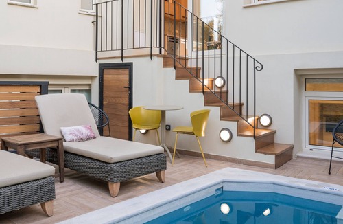 Halepa Villa | Two Bedroom City Villa Elvina in Chania with Private 24/7 Heated Pool & Hot Tube