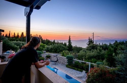 Agios Nikitas Villa | Two Deluxe exclusive pool villas for 4 close to beaches with wonderful view