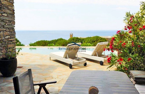 Koundouros Villa | Unique stone villa with a swimming pool and sea view in Koundouros