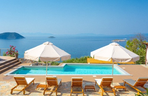 Xanthi Region Villa | Villa Diona: Large Private Pool, Walk to Beach, Sea Views, A/C, WiFi
