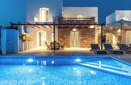 Plaka Villa | Villa Margarita private pool & sea view