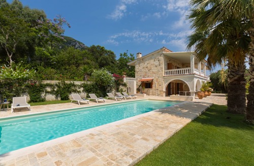 Benitses Villa | Villa Pietra - private pool, stunning sea views, fast internet, sleeps 10+