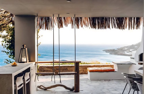 Agios Sostis Villa | Villa 'Simone Tinos Island' with Sea View, Wi-Fi and Air Conditioning