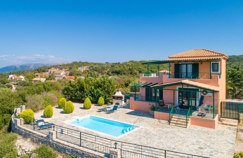 Mesovounia Villa | Villa Valio: Large Private Pool, Sea Views, A/C, WiFi
