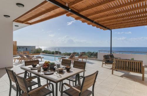 Mavros Kolimpos Villa | Windless SeaView Villa, with Pool & Hot Tub, By ThinkVilla