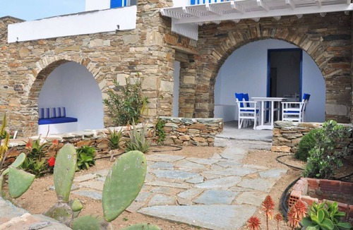 Tinos Town House | Windmill and houses by the sea // Stavros Bay