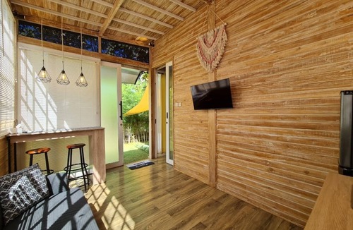 Dalung Villa | Yinyang White - Intimate Tiny Wooden House with Cozy Private Surroundings