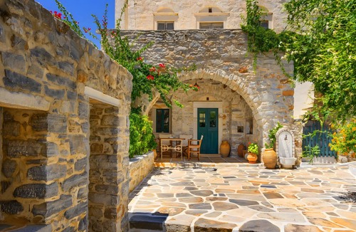 Naxos House | Zeus House Country Home with Mountain View, 2 Private Terraces & Wi-Fi