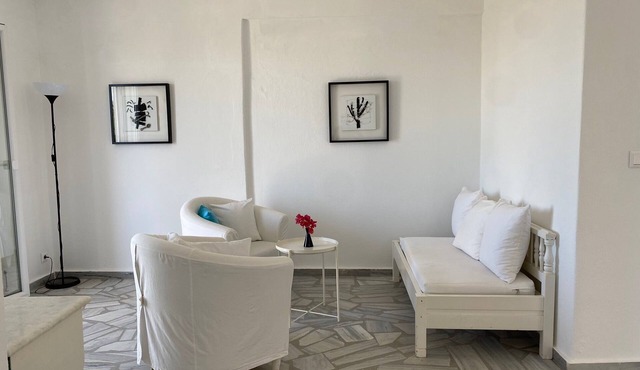 Agrikia Apartment 3 for 1-6 adults, Sea view, 300m from beaches.