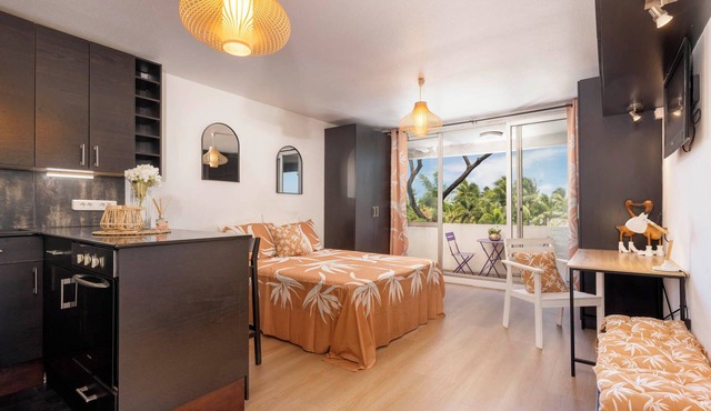 Air-conditioned, fully-equipped studio facing Paofai Park Close to Papeete town center