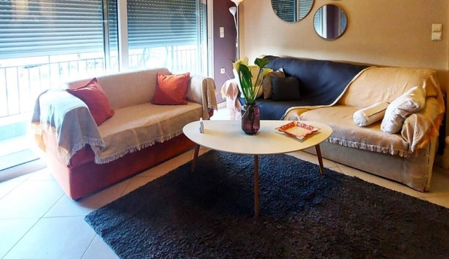 Charming 2-bedroom apartment with AC in Andravida