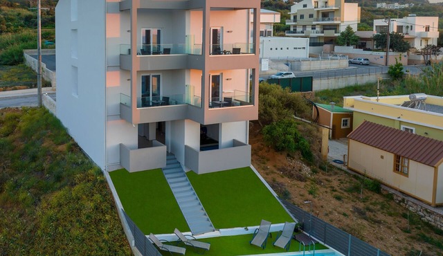 Creta Sun, Studio 111 City & Pool view