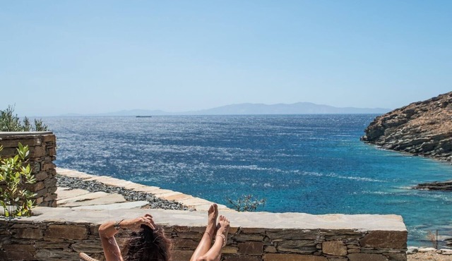 Dazzling Tinos See Front Studio | Domus Elia Studio | Breathtaking Sea Views | Private Furnished Terrace | Pet Friendly | Shared Outdoor Pool | Prime Location | Agios Romanos