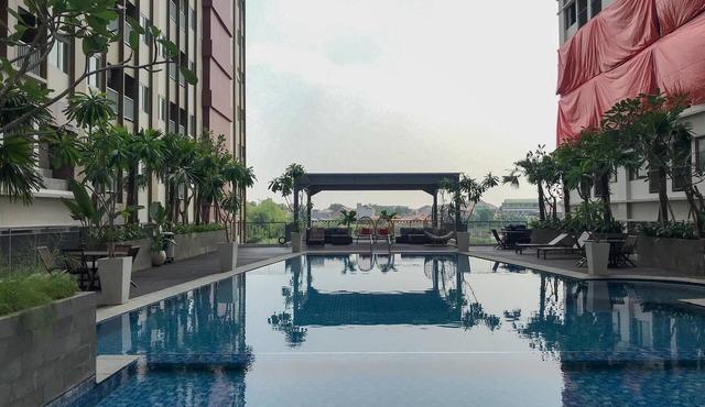 Elegant Wide View Studio Apartment at LRT City Jatibening