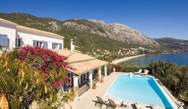 Fantastic Villa with Majestic Sea Views, Direct Access to Barbati Beach, Private Pool and Jetty!